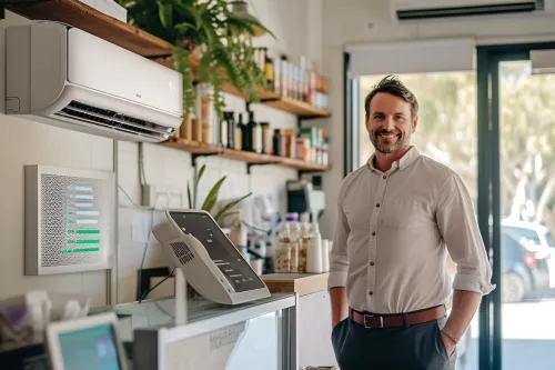 Technologie inverter climatisation moderne régulant précisément la température pour une consommation économique